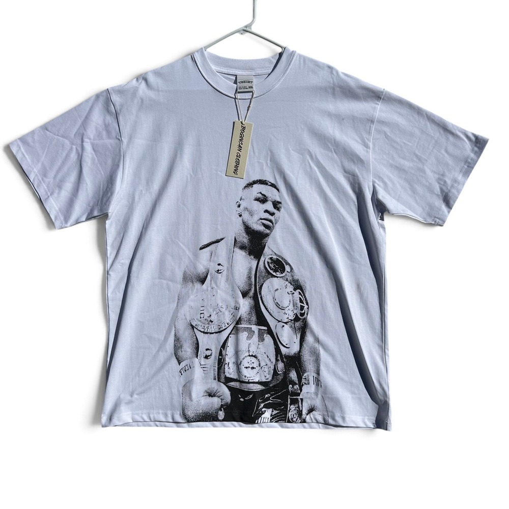 Bogincan Mike Tyson Boxing Graphic T Shirt Mens XXL White NWT Heavy Cotton